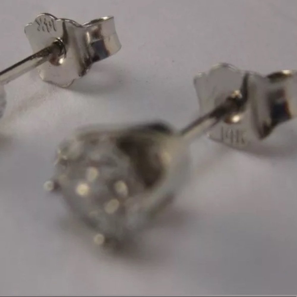 ONELEFT💎$1200 1.0Ct Natural Diamond 14K Gold Stud - Picture 4 of 6